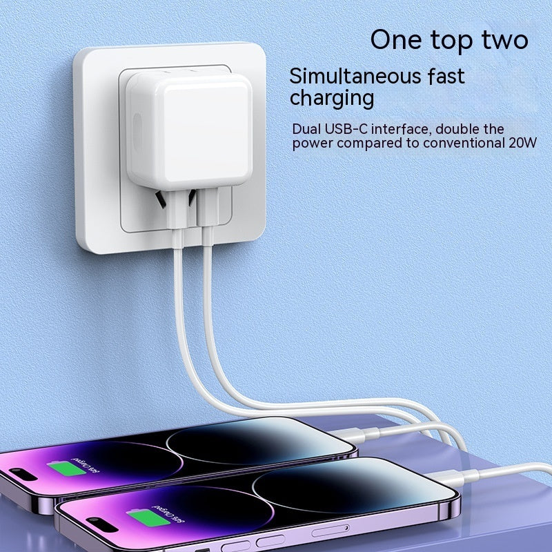 PD35W Dual Port Charging Plug Mobile Phone Charger