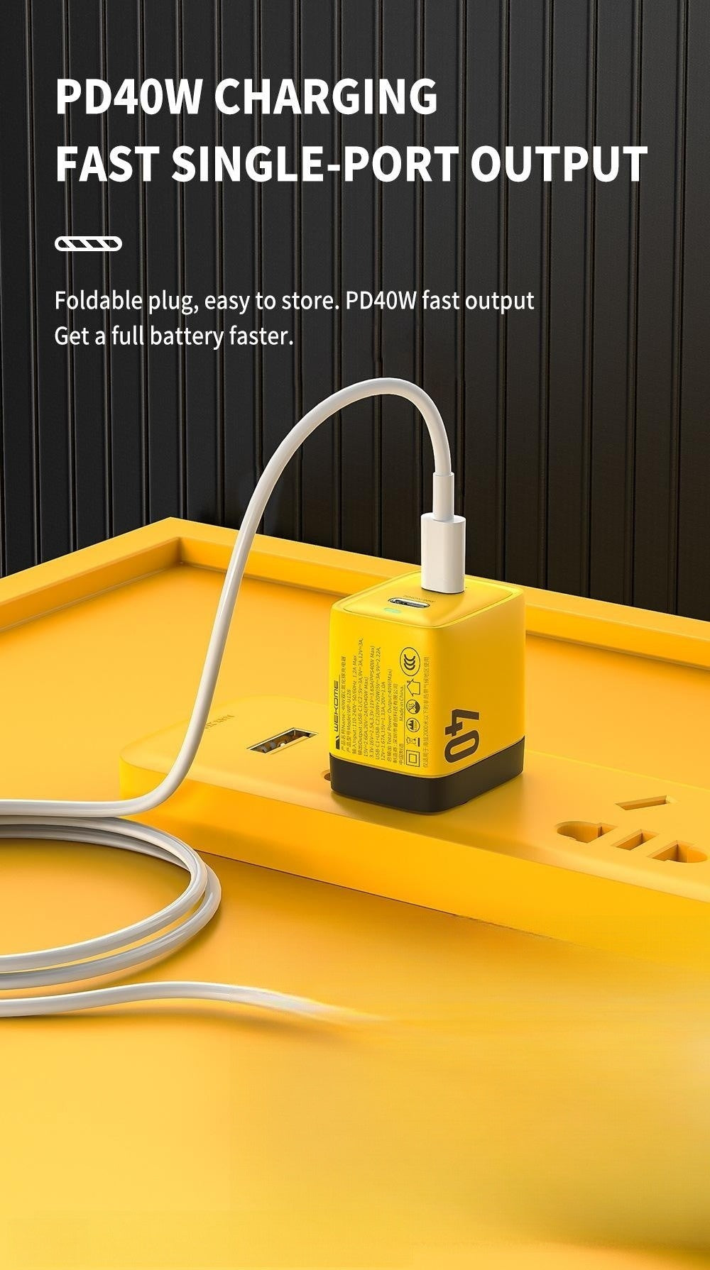 Gallium Nitride 40W Mobile Phone Charging Plug Charger