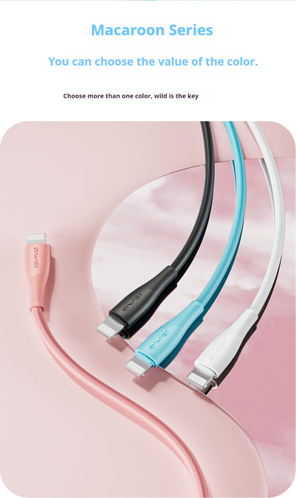 AWEI USB-A To LIGHTNING Fast Charging Cable 1m
